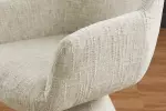Jídelní židle AMBIENTO béžová žinylková tkanina otočná