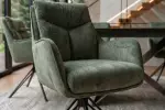 2SET jídelní židle PROMETHEUS otočná 180° zelená/černá samet