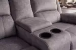2SET televizní křeslo HOLLYWOOD šedé samet