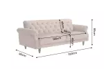 Pohovka MAISON BELLE 220 CM greige samet rozkládací Pohovka MAISON BELLE 220 CM greige samet rozkládací