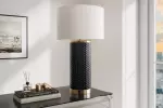Stolní lampa ELEGANCIA 70 CM černá/bílá keramika