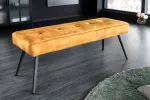 Lavice BOUTIQUE 100 CM tmavě žlutá samet