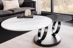 Konferenční stolek DANCING RINGS WHITE ANTRACIT otočný