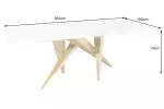 Jídelní stůl ART LIVING 200 CM bílá/zlatá mramor