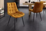 2SET jídelní židle ROADSTAR tmavě žlutá/černá samet 2SET jídelní židle ROADSTAR tmavě žlutá/černá samet