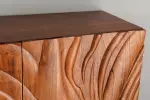 Vysoká komoda FLUID II 3D 175 CM ořechově hnědá masiv akácie