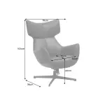 Křeslo VOGUE černá umělá kůže otočné Křeslo VOGUE černá umělá kůže otočné