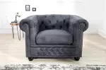 Křeslo CHESTERFIELD antik šedé