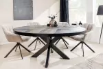 Kulatý jídelní stůl MOUNTAIN SOUL 120 CM kamenná dýha