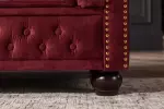 Pohovka CHESTERFIELD 3M 205 CM červená samet Pohovka CHESTERFIELD 3M 205 CM červená samet