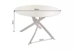 Kulatý jídelní stůl ALPINE TRAVERTIN 120 CM keramika