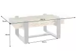 Konferenční stolek BARRACUDA 130 CM masiv teak
