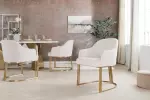 2SET židle EXTRAVAGANCIA béžová/zlatá manšestr
