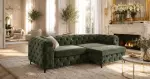 Taburet MODERN BAROCCO XL 90 CM tmavě zelený samet Taburet MODERN BAROCCO XL 90 CM tmavě zelený samet