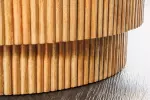 Konferenční stolek TRES CHIC 60 CM bílá/přírodní mramor/masiv mango