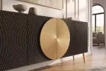 Komoda AURUM 180 CM černá/zlatá masiv mango Komoda AURUM 180 CM černá/zlatá masiv mango