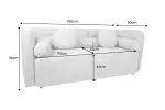 Pohovka ART DECO 3M 200 CM béžová colin bouclé