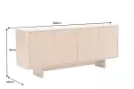 Komoda SAVOY 3D 180 CM béžová/travertin
