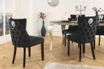 2SET židle CASTLE DELUXE II S RUKOJETÍ černá samet
