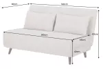 Rozkládací pohovka SMART MULTIFUNCTION 140 CM šedá manšestr