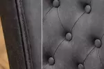 2SET zámecká židle CASTLE vintage černá umělá kůže
