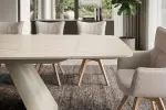 Rozkládací jídelní stůl VOGUE 160-240 CM béžový keramika