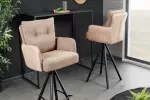 Barová židle BIG GEORGE šampaňská béžová otočná