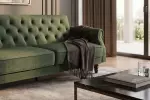 Pohovka MAISON BELLE 220 CM měchově zelená rozkládací Pohovka MAISON BELLE 220 CM měchově zelená rozkládací