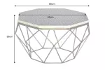 Konferenční stolek BONE INLAY DIAMOND 70 CM