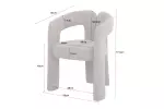 Designová jídelní židle ARCH greige žinylková tkanina Designová jídelní židle ARCH greige žinylková tkanina