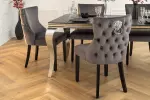 2SET židle CASTLE DELUXE II S RUKOJETÍ šedá/černá samet