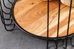 Odkládací stolek TRUE ELEMENTS 50 CM přírodní/černá masiv akácie