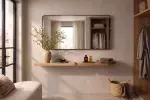 Nástěnná police PURE 80 CM krémová masiv mango Nástěnná police PURE 80 CM krémová masiv mango