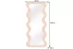 Nástěnné zrcadlo CURVY 160 CM meruňkové
