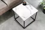 Odkládací stolek ARCHITECTURE 40 CM bílý mramorový vzhled