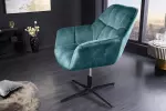 Křeslo otočné PAPILLON petrolejové samet