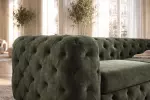 Pohovka MODERN BAROCCO 235 CM tmavě zelená samet