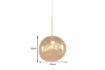 Stropní svítidlo LIQUID DIAMOND 20 CM zlatá