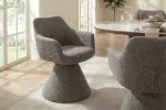 Jídelní židle AMBIENTO hnědá strukturovaná látka otočná Jídelní židle AMBIENTO hnědá strukturovaná látka otočná