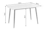 Jídelní stůl MILANO II 120 CM keramika vzhled bílý mramor Jídelní stůl MILANO II 120 CM keramika vzhled bílý mramor
