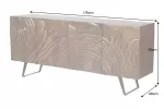 Komoda FLUID II 3D 175 CM ořechově hnědá masiv akácie