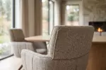 2SET jídelní židle UNIQUE taupe béžová/hnědá otočná