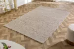 Koberec WOOL 240x160 CM stříbrně šedá vlna