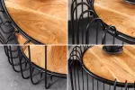 Odkládací stolek TRUE ELEMENTS 50 CM přírodní/černá masiv akácie