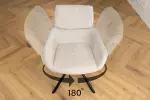 2SET jídelní židle UNIQUE šampaňská béžová/černá otočná