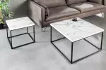 Odkládací stolek ARCHITECTURE 40 CM bílý mramorový vzhled