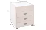 Noční stolek PARIS 55 CM s LED osvětlením béžová samet