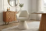 Jídelní židle AMBIENTO béžová žinylková tkanina otočná Jídelní židle AMBIENTO béžová žinylková tkanina otočná