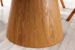 Kulatý jídelní stůl UNIQUE II 120 CM bílý mramor/dýha dub
