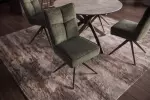 Jídelní židle LUGANO otočná 360° zelená/černá samet